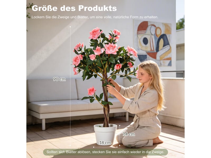  Arbre artificiel, plante artificielle en pot de ciment, plante artificielle  - Conforama E