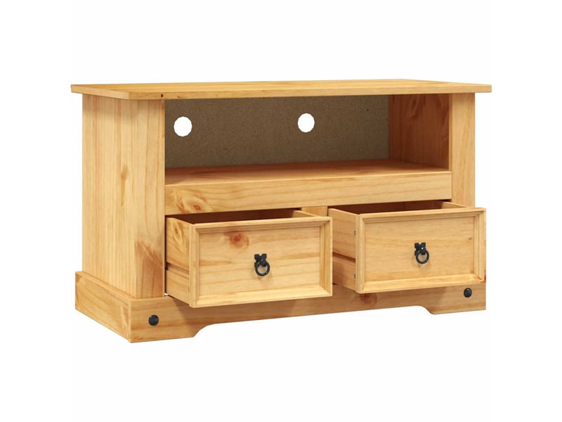  Meuble tv - banc tv - meuble de rangement gamme corona pin mexicain 91x43x56 cm  - Conforama E