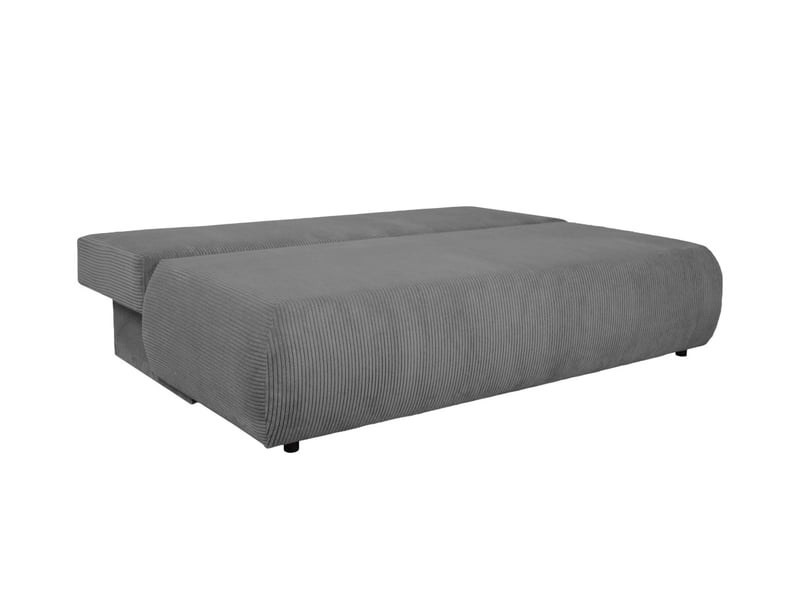  Canapé droit veluto convertible avec coffre en velours côtelé - gris foncé VELUTO - Conforama C