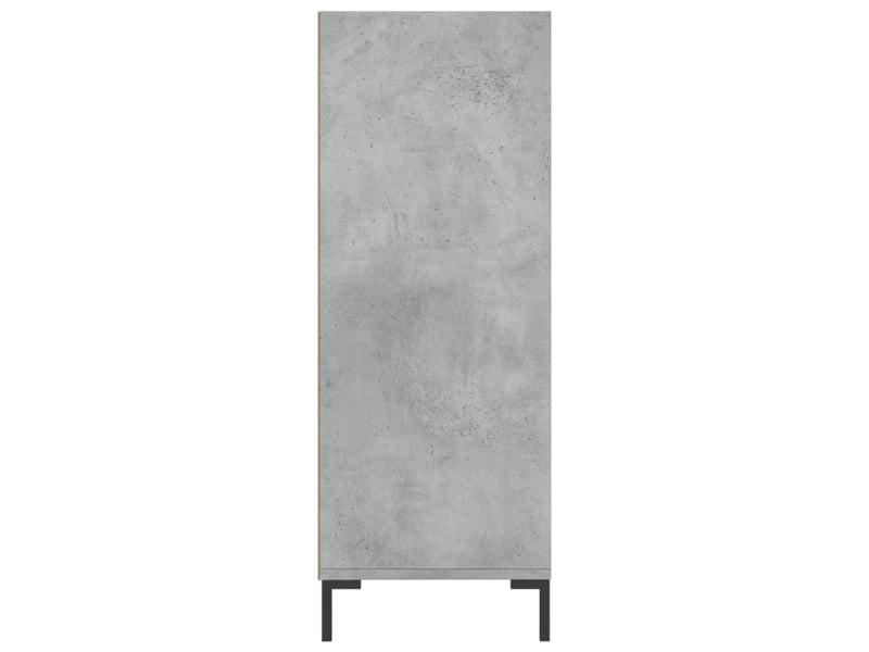  Bibliothèque, meuble de rangement salon gris béton 69,5x32,5x90 cm bois d'ingénierie  - Conforama E
