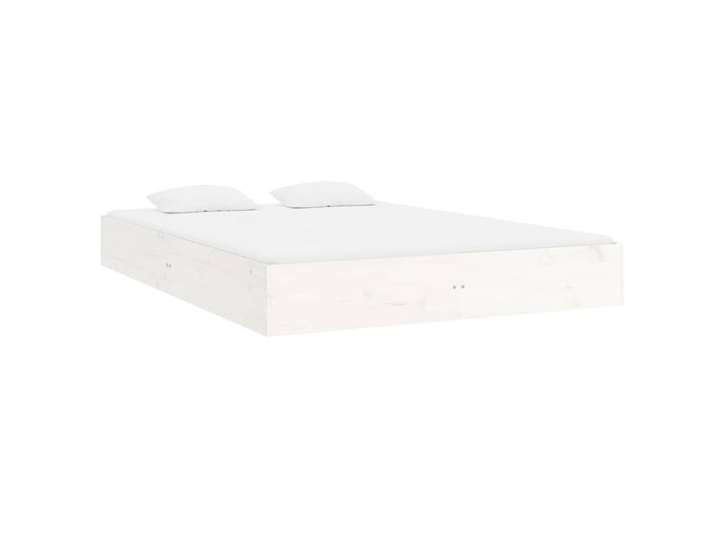  Lit double- lit adulte -  cadre de lit sans matelas blanc bois massif 180x200 cm  - Conforama C