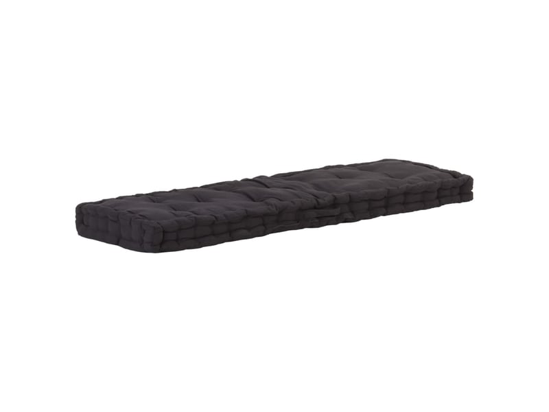  Coussins de palette canapé de sol dossier assise en coton noir dec021323  - Conforama C