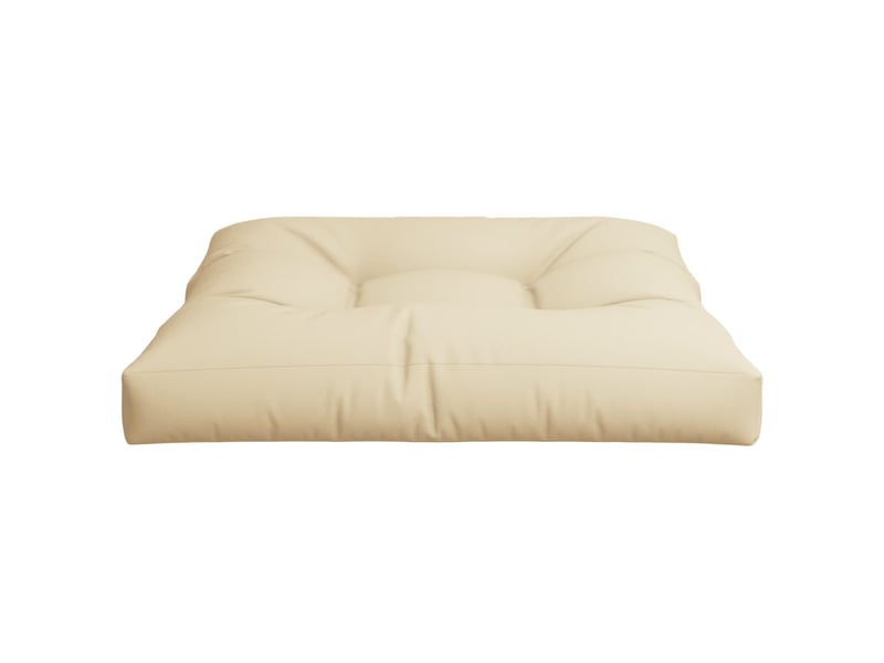 Coussin de palette, coussin de chaise, coussin de canapé beige 80x80x12 cm tissu cf55294 - Conforama E