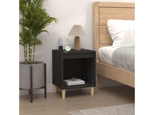 Lot de 2 tables de chevet - cabinet de chevet - table de nuit noir 40x35x50 cm