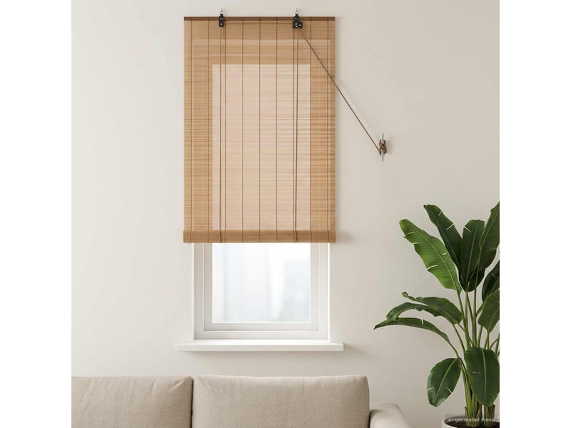  Store enrouleur, store à rouleau marron 40 x 160 cm bambou cf45305  - Conforama B