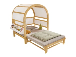 Lit extensible 140x200 cm <strong>MERAX</strong>  <strong>lit enfant bicolore</strong> coloris bicolore
