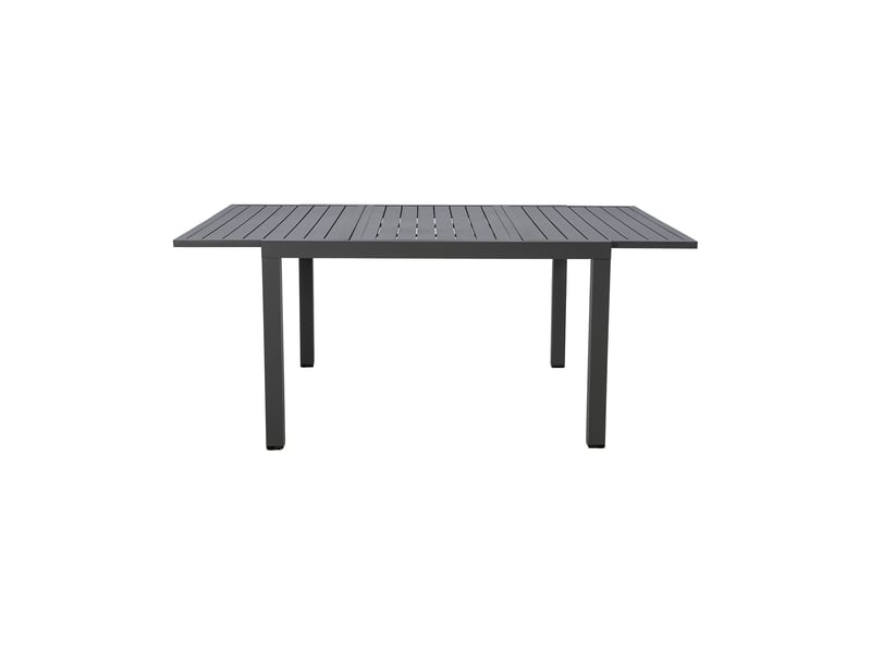 Table en alu carree extensible 120x120- 180 cm coloris gris - Conforama C