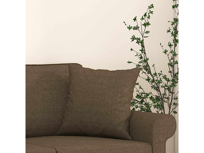  Lot de 2 coussins décoratifs marron 40x40 cm tissu cf60876  - Conforama E