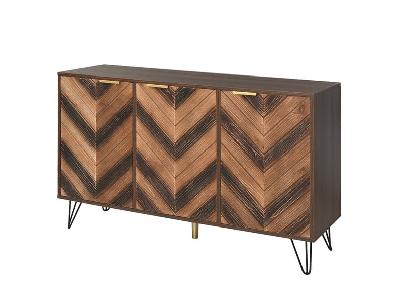 Meuble de cuisine rangement, buffet , à trois portes, contient des stratifiés, pour salle à manger salon entrée, 120x38x76.5cm, marron  - Conforama A