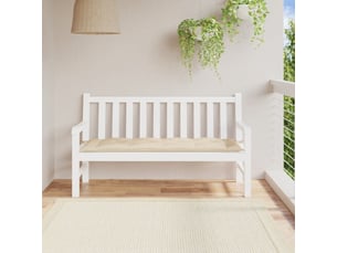 Coussin de banc de jardin, coussin d'assise beige 150x50x7 cm tissu oxford cf52655