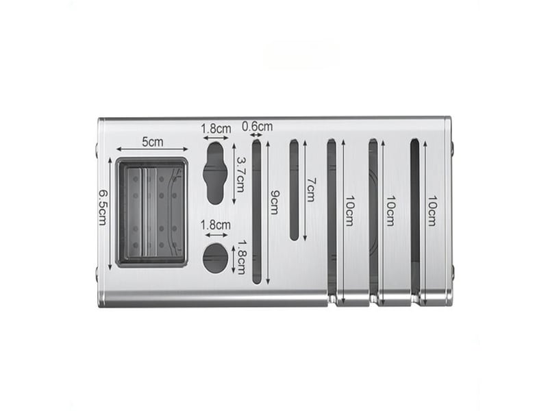  Porte-couteaux de comptoir en acier inoxydable pour la cuisine - avec cylindre à baguettes - gris - 22.5*11*24 cm - porte-couteaux mural  - Conforama C