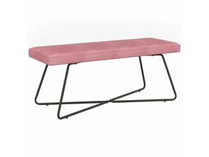 Banc chambre, banc de lit rose 110x40x45 cm velours