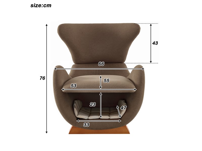 Fauteuil lounge design marron en tissu résistant aux griffures, niche intégrée pour votre petit compagnon, 66 x 69 x 76 cm - Conforama C