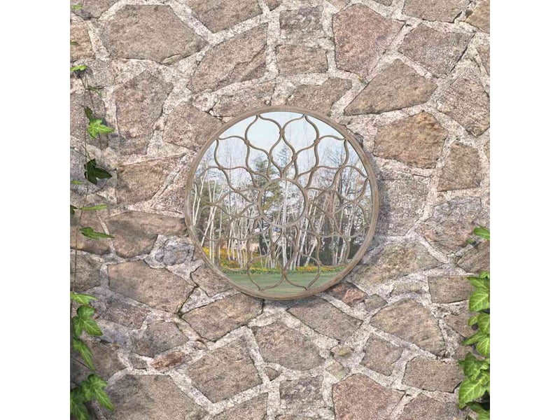  Miroir de jardin, miroir décoratif sable 60x3 cm fer rond utilisation extérieure cf62720  - Conforama B