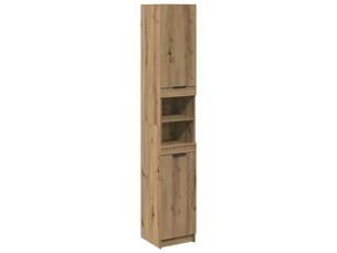 Amoire de salle de bain chêne artisanal 32x34x188.5cm bois d'ingénierie