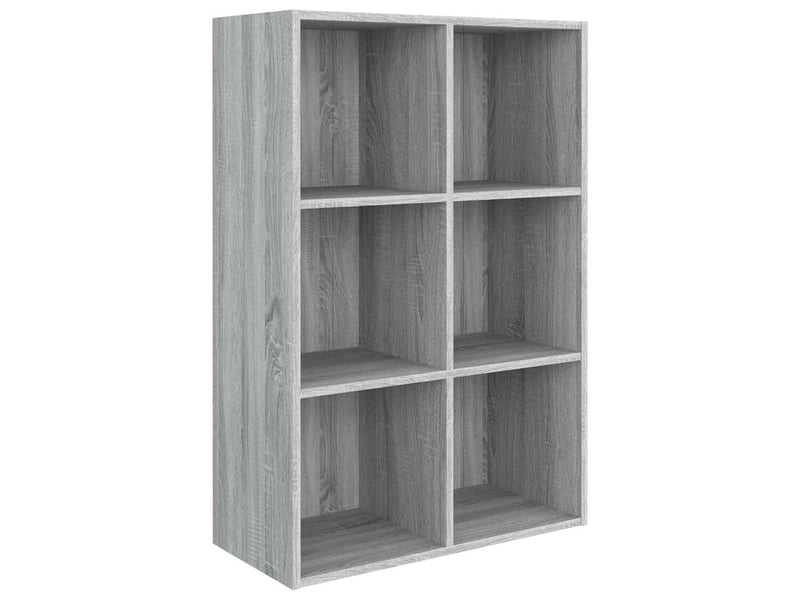  Bibliothèque, meuble de rangement salon sonoma gris 66x30x98 cm bois d'ingénierie  - Conforama A