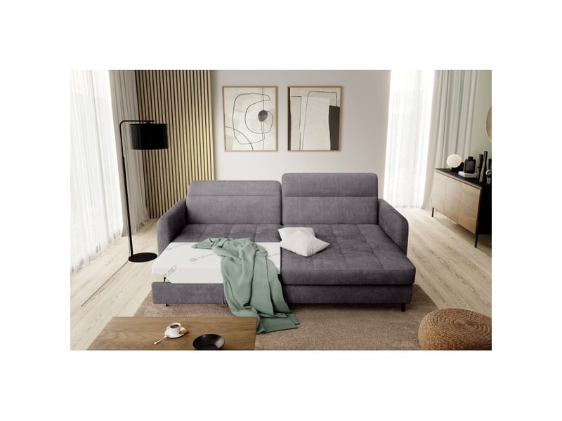 Canapé d'angle collection goumsi coloris gris - Conforama B