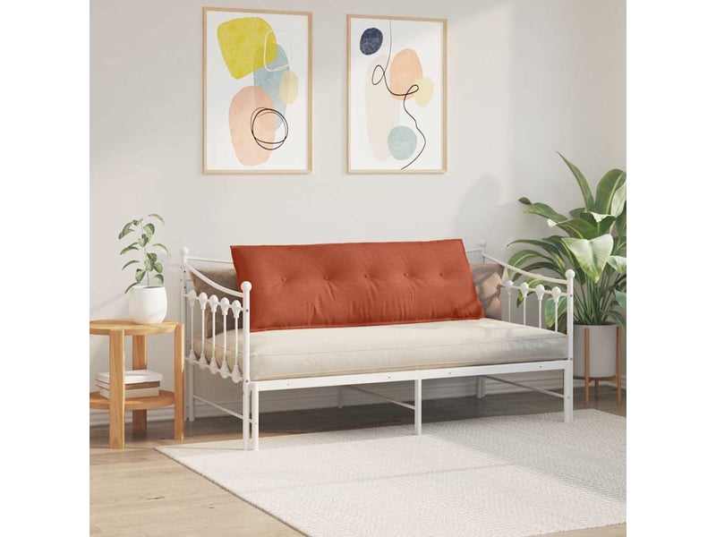 Coussin de dos, coussin de dossier rouge orange 140 x 50 cm tissu en velours côtelé cf55010 - Conforama D
