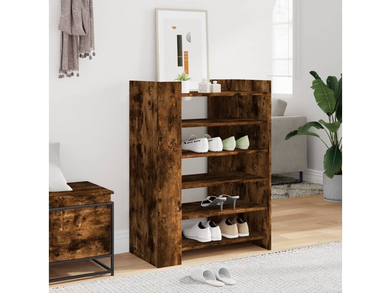  Meuble à chaussure | armoire à chaussures chêne fumé 74,5x37,5x100 cm  - Conforama B