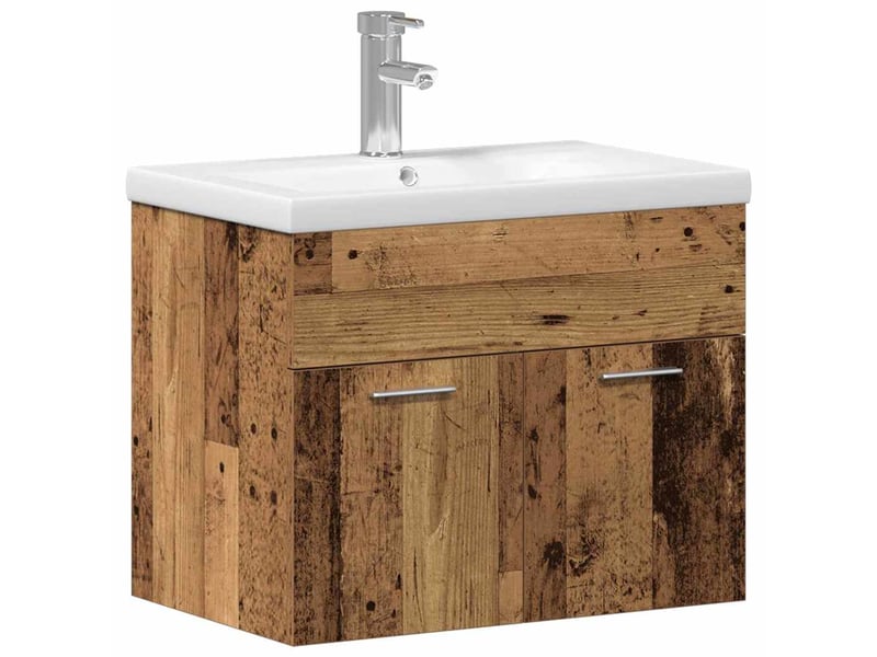  Armoire de salle de bain, cabinet de salle de bain bois ancien 60 x 38,5 x 46 cm cf65054  - Conforama A