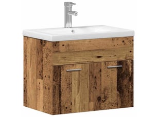 Armoire de salle de bain, cabinet de salle de bain bois ancien 60 x 38,5 x 46 cm cf65054