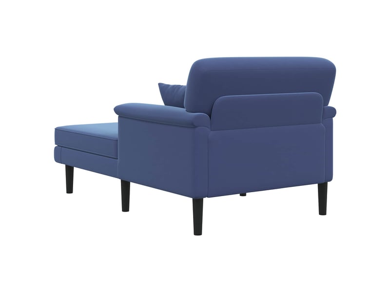Vidaxl chaise longue bleu police velours - Conforama E