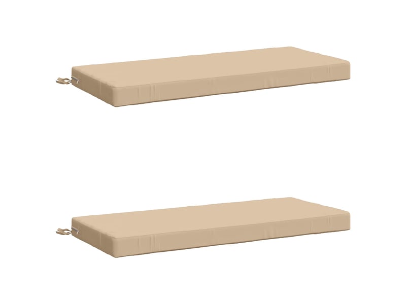 Lot de 2 coussins de banc, coussins d'assise soest 100 % polyester crème cf57229 - Conforama B