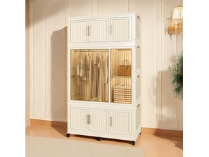 Armoire 9 porte(s) battante <strong>REDOM</strong> <strong></strong> coloris beige largeur 45 cm