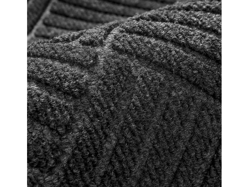  Paillasson sergé noir 75x45 cm, très absorbant et durable, poils longs, idéal pour parquet et sols sensibles  - Conforama D