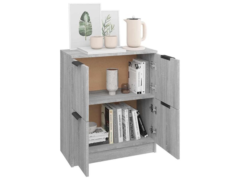  Buffet - bahut - meuble de rangement sonoma gris 60x30x70 cm bois d'ingénierie  - Conforama D