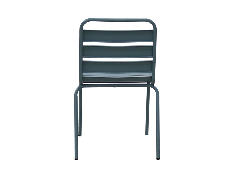  Lot de 2 chaises de jardin en métal bleu gris - baca  - Conforama E