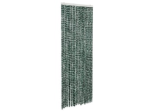 Rideau anti-mouches, moustiquaire vert et blanc 90x200 cm chenille cf43588