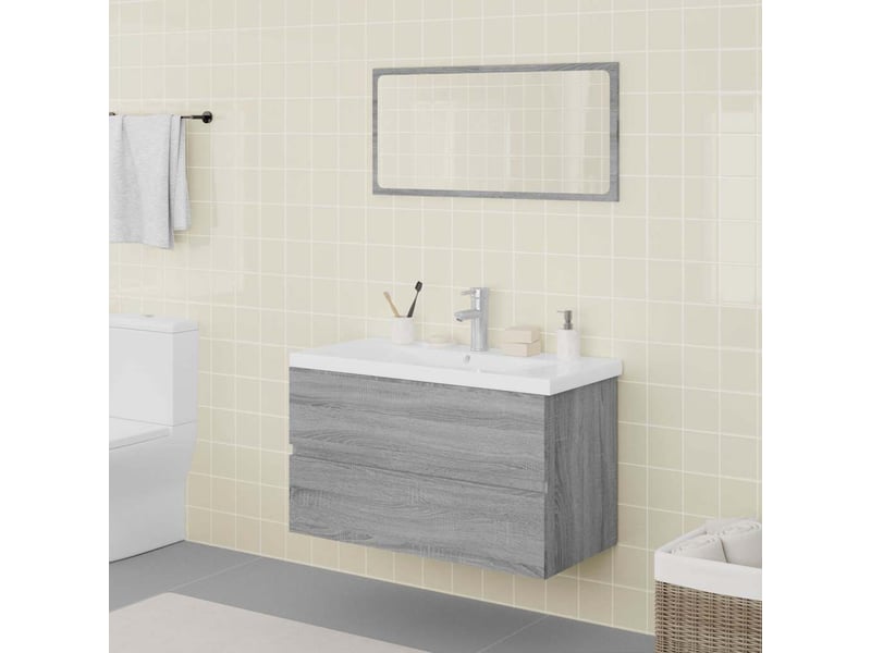  Meubles de salle de bain, armoire salle de bain sonoma gris bois d'ingénierie cf65465  - Conforama B