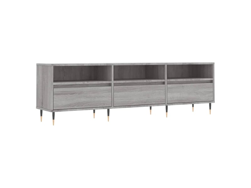  Meuble tv - banc tv - meuble de rangement sonoma gris 150x30x44,5 cm bois d'ingénierie  - Conforama A