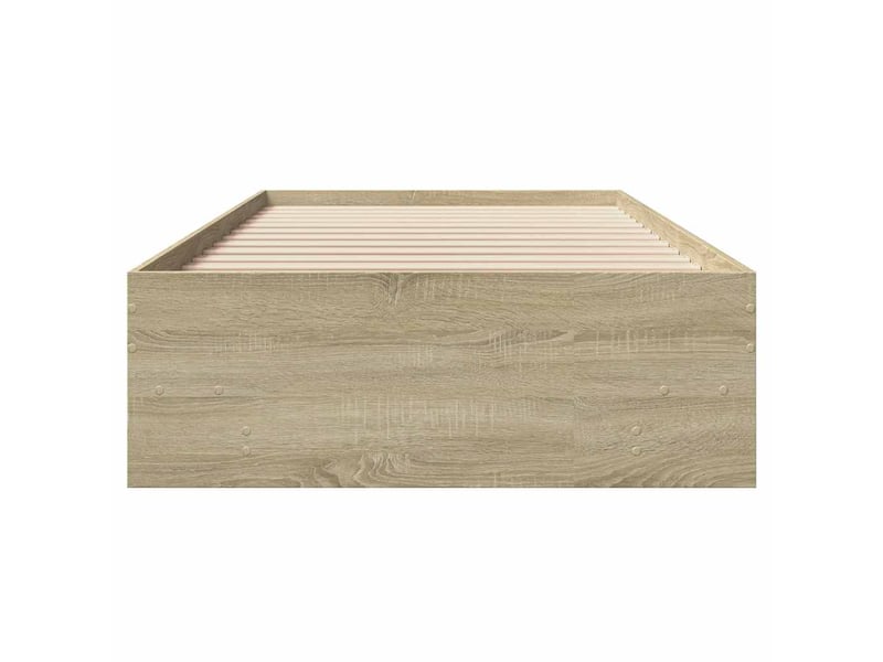  Lit simple- lit adulte -  cadre de lit sans matelas chêne sonoma 100x200 cm  - Conforama D