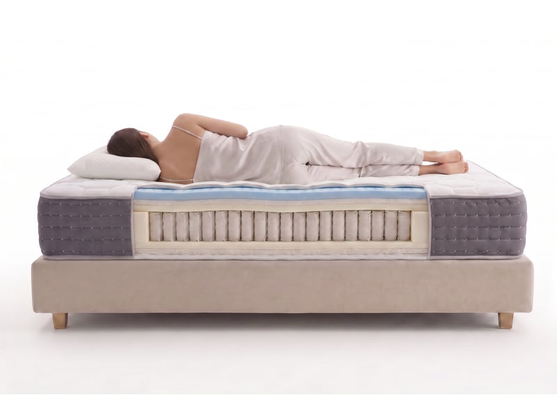  Matelas ressorts ensachés platinum spring multizone 30 cm - 140x180 cm - fermeté élevée- moonia  - Conforama D