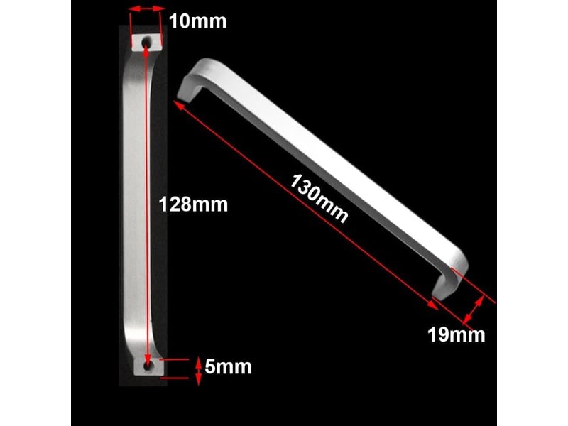  Qrity 20 poignées en alliage d'aluminium pour les poignées des portes des tiroirs de cuisine (128 mm)  - Conforama B