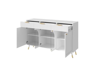 Buffet 4 porte(s) 3 tiroir(s) coloris blanc