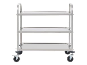 Desserte de cuisine, chariot de rangement à 3 niveaux 95x45x83,5 cm acier inoxydable