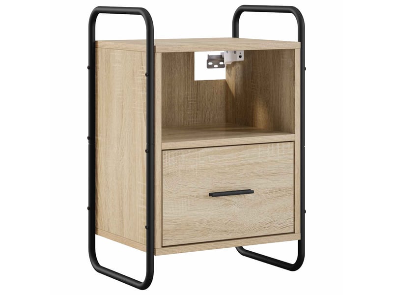 Vidaxl chevet suspendu 2 tiroirs chêne sonoma mural meuble rangement 40x30x60cm salon chambre - Conforama C