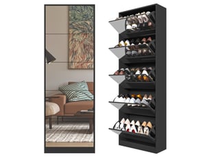 Meuble à chaussures 30 paire(s)  <strong>WISHDOR</strong>  <strong></strong> coloris noir