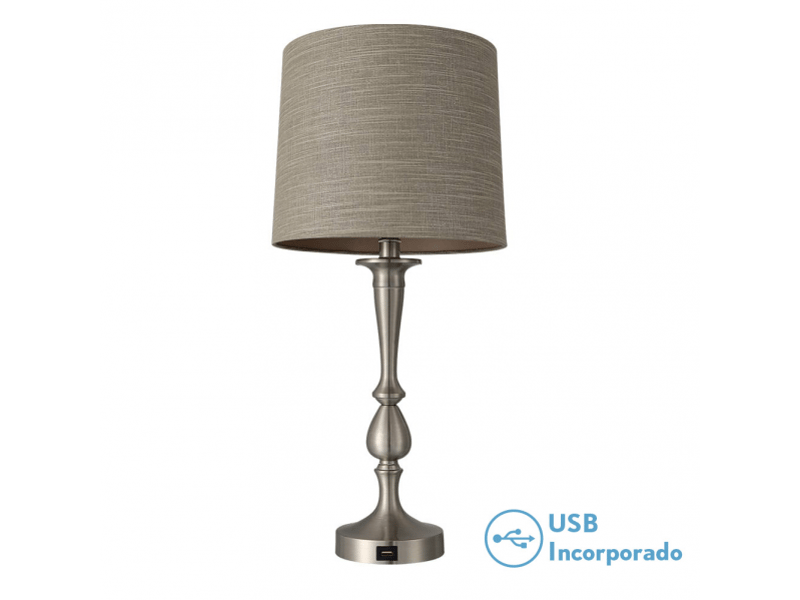  Lampe à poser fabrilamp khalifa e27 coloris nickel 60,5 x 28 x 28 cm 130871003 - Conforama A