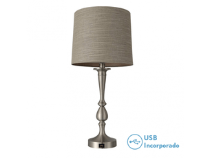 Lampe à poser fabrilamp khalifa e27 coloris nickel 60,5 x 28 x 28 cm