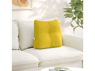 Coussin de dos, coussin de dossier jaune 45 x 24 x 50 cm velours cf54760