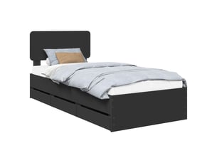 Lit simple 100x200 cm    coloris noir