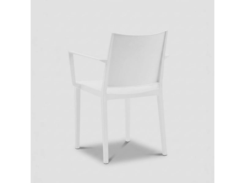  Lot de 2 chaises avec accoudoirs intérieur et extérieur vigo - blanc  - Conforama E