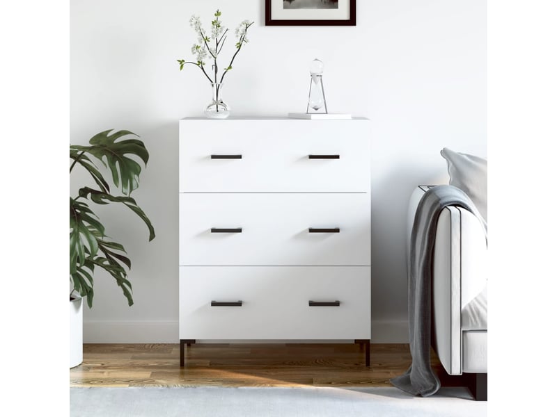  Buffet - bahut - meuble de rangement blanc 69,5x34x90 cm bois d'ingénierie  - Conforama B