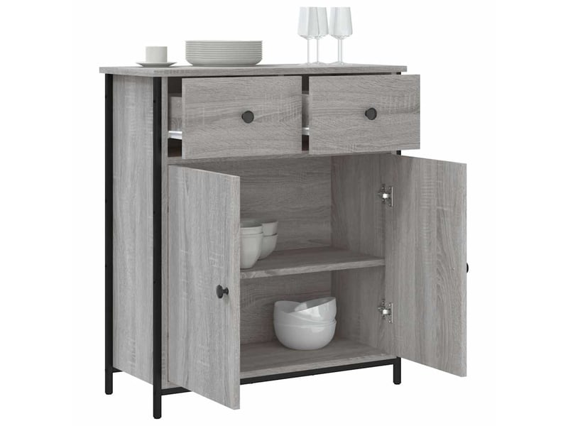  Buffet - bahut - meuble de rangement sonoma gris 70x30x80 cm bois d'ingénierie  - Conforama D