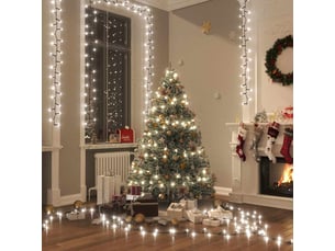 Guirlande à led, éclairage de noël compacte avec 1000 led blanc froid 25 m pvc cf62271