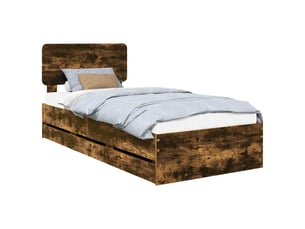 Lit simple 100x200 cm    coloris marron